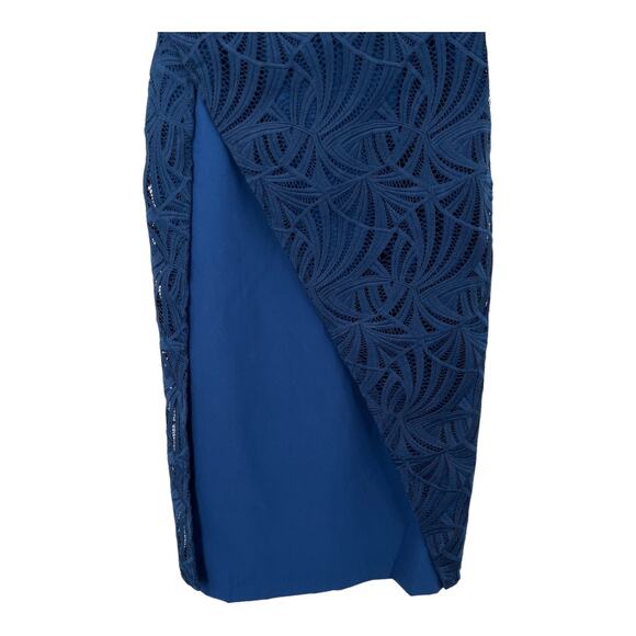 Kay Unger Dress  Zelda Lace mini blue size 2 - Picture 5 of 9